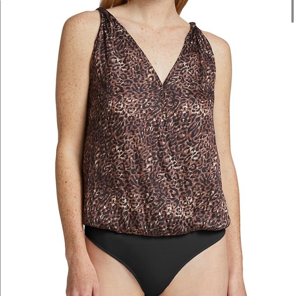 Paige Nadynne Animal Print Body Suit Sleeveless M - Picture 4 of 13